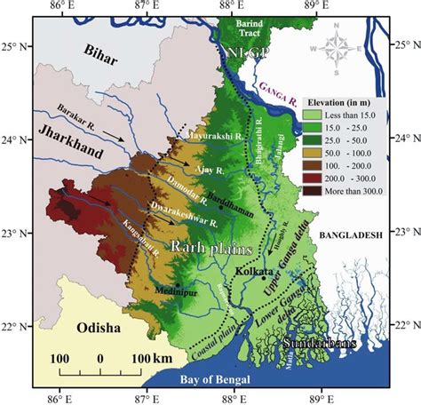 Geomorphic Map Of The Ganga Brahmaputra Delta Region Showing Different ...