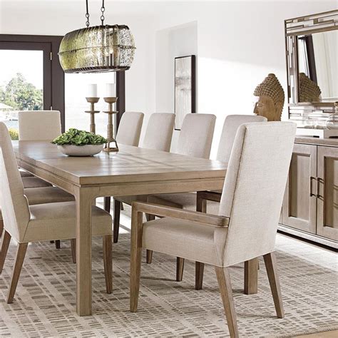 Lexington Concorde Light Grey Wood Rectangular Extendable Dining Table ...