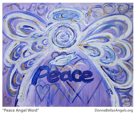 Peace Angel Word Art Painting - DonnaBellas Angels