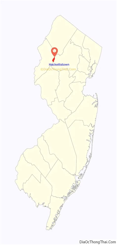 Map of Hackettstown town