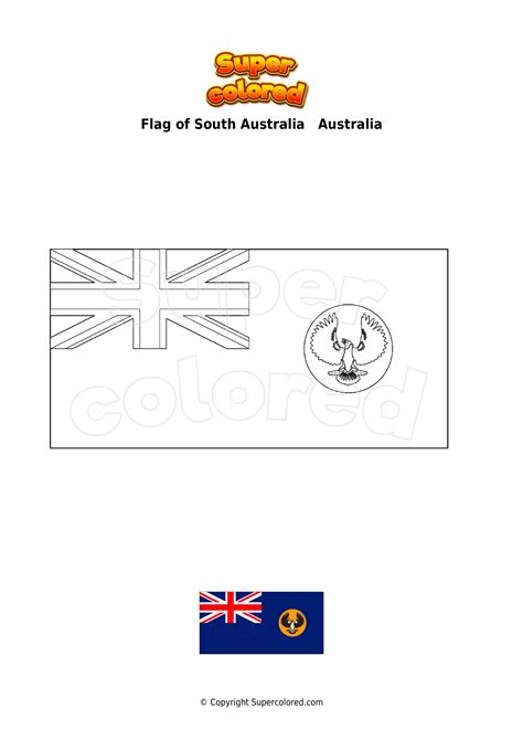 Coloring page Flag of South Australia Australia - Supercolored.com