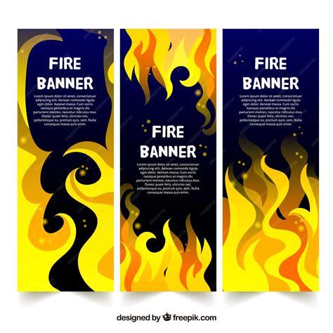 Free Vector | Flat design fire banner