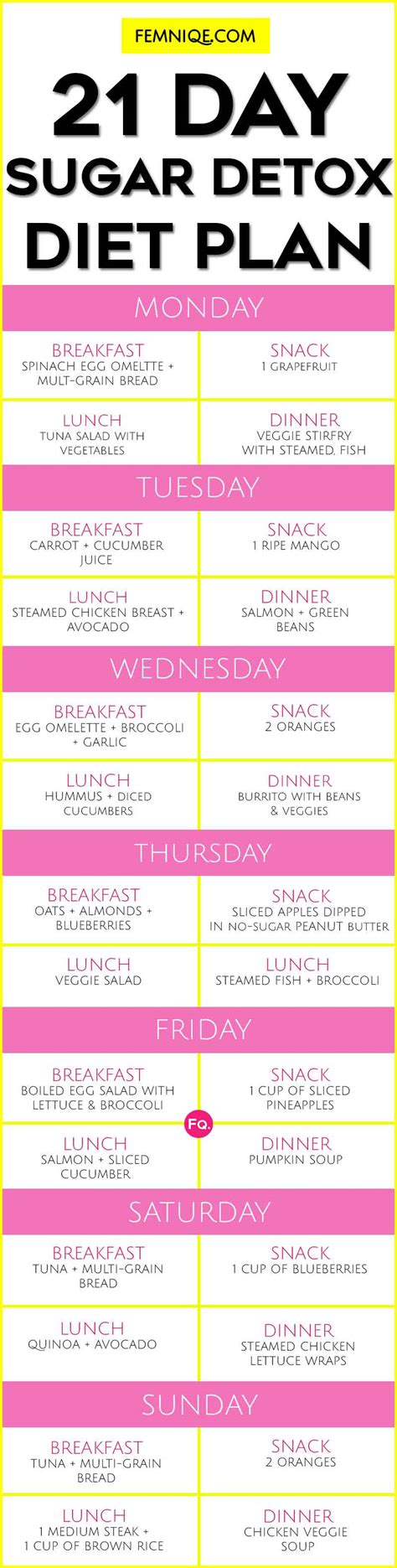 Printable 21 Day Sugar Detox Meal Plan Pdf - Printable Word Searches