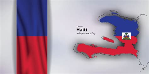 happy independence day of haiti country, haiti map, haiti flag 16788909 ...