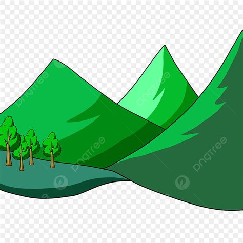 Forest Mountains Clipart Transparent PNG Hd, Green Forest Mountains ...