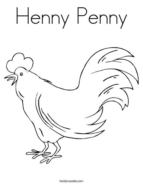 Printable Henny Penny Coloring Character Pages | Chicken coloring ...