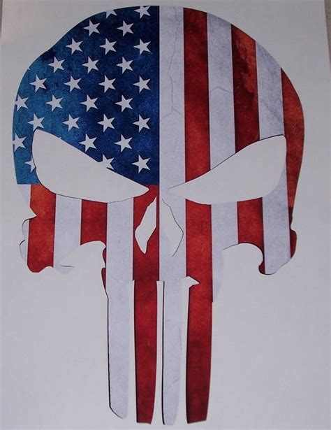 American Flag Skull 1 Decal Sticker Fit Cup Window Helmet - Etsy