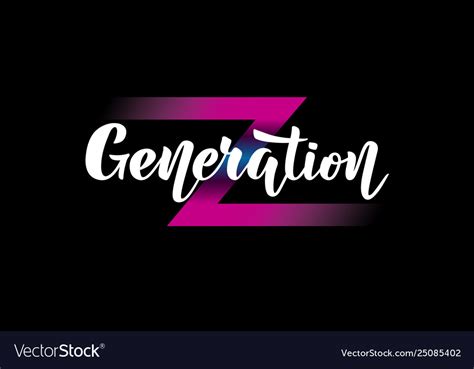 With handwritten phrase generation z Royalty Free Vector