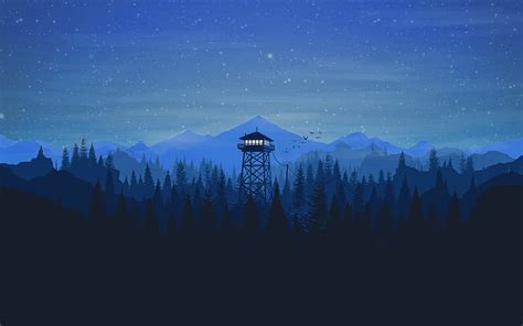 Firewatch Night Wallpaper