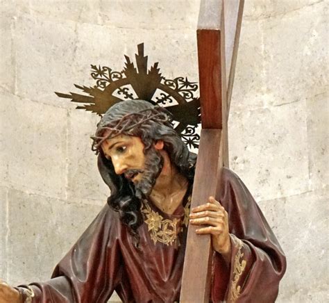 Statue of Jesus Carrying the Cross, Jerusalem - Catholic Stock Photo