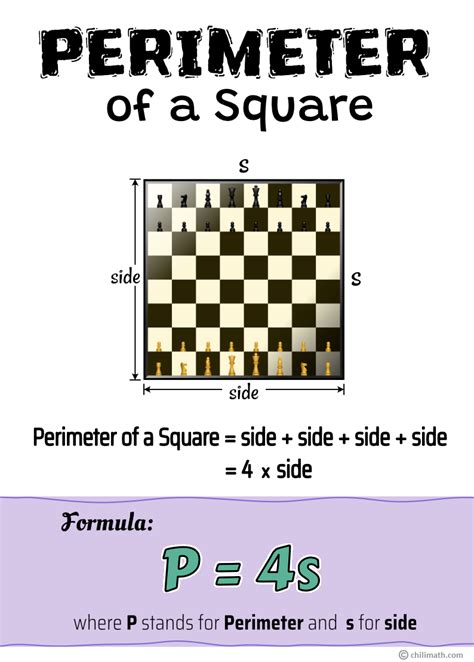 Perimeter of Square - Definition, Formula & Examples | ChiliMath