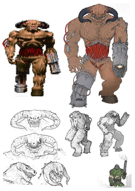 [fan concept art] Doom Eternal redesign - Cyberdemon | Doom demons ...