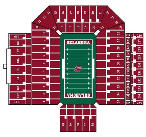 Oklahoma Sooners Football Stadium Seating Chart | Elcho Table