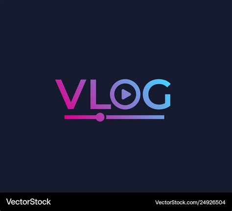 Vlog logo Royalty Free Vector Image - VectorStock