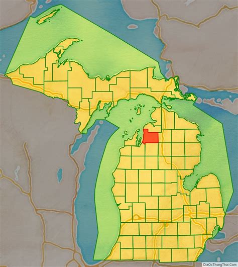 Map of Antrim County, Michigan - Thong Thai Real