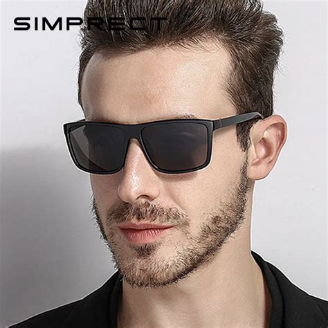 SIMPRECT 2019 Square Polarized Sunglasses Men UV400 High Quality ...