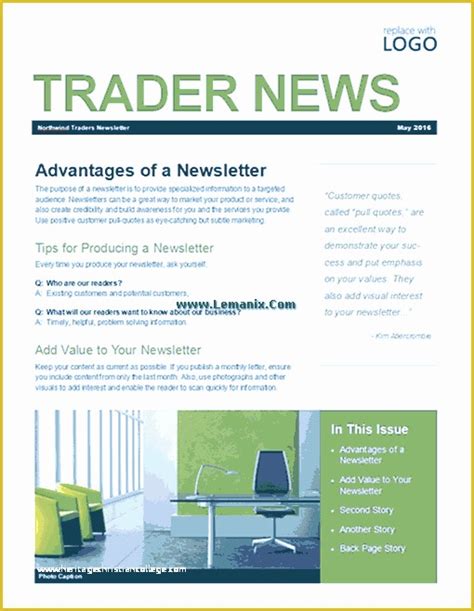 Publisher Templates for Newsletters Free Of Business Newsletter ...