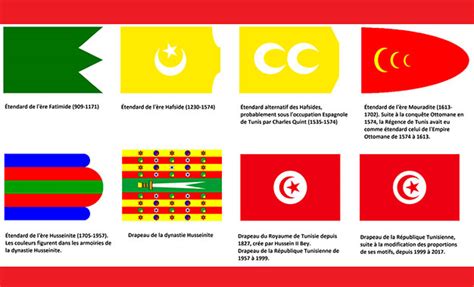 Le drapeau de la Tunisie, doyen du monde arabe, créé il y a 190 ans ...