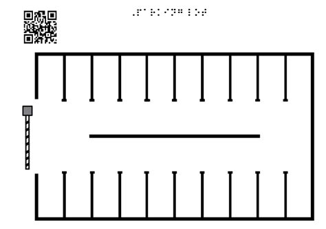 Parking space - viewed from above - Tactile Images Encyclopedia