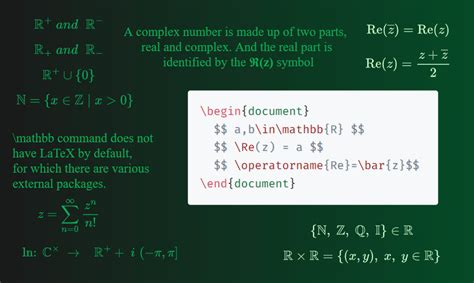 How to write a real number(ℝ) symbol in LaTeX? | Real number symbol