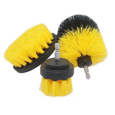 Drill Brush Set Attachment Kit Pack of 3 - All Purpose Power Scrubber ...