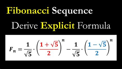 Explicit formula of Fibonacci Sequence - YouTube