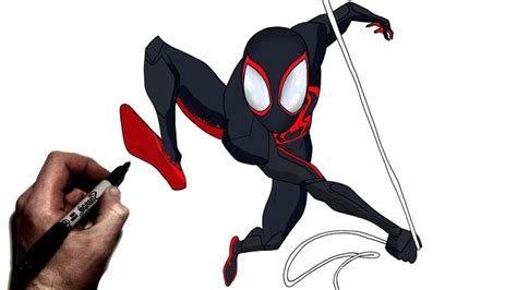 How to Draw Miles Morales | Step By Step | Spider Man Across the ...