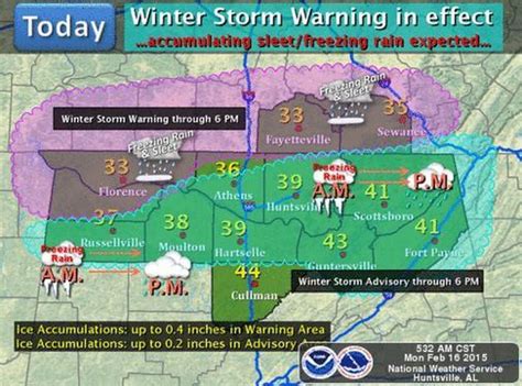 Winter storm warning issued for northwest Alabama; minor ice ...