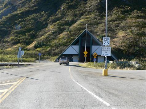 The only tunnel to Whittier, Alaska For 30 minutes cars travel through ...