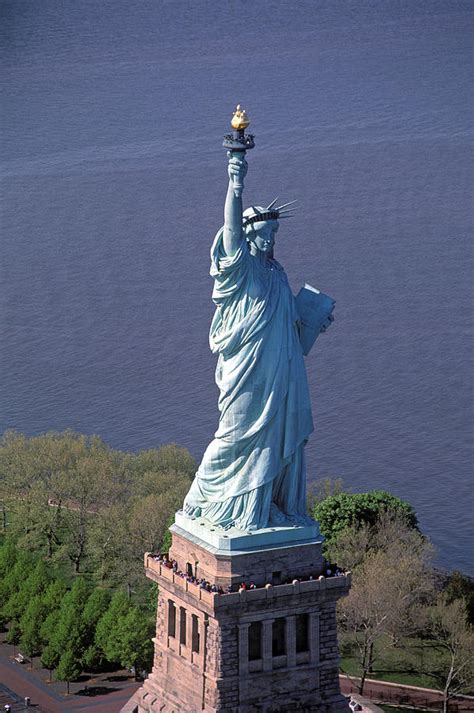 Statue of Liberty, Liberty State Park, Aerial, New York Photograph by ...