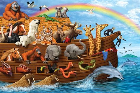 JMINE-Div-5D-Noah-Ark-Ship-African-Animals-Giraffe-elephant-Full ...