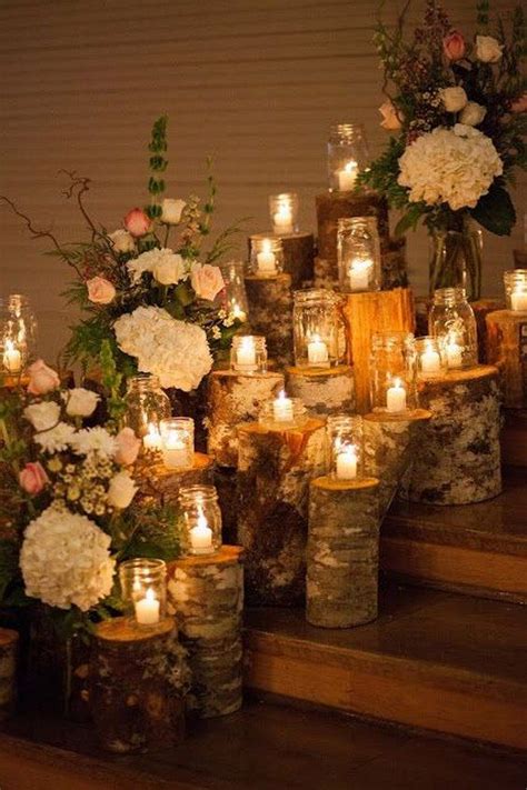 40 Chic Romantic Wedding Ideas Using Candles | Rustic wedding decor ...