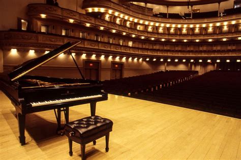 Steinway Model D Piano on the stage at Carnegie Hall, NYC, in ...