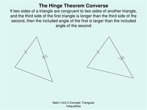 PPT - The Hinge Theorem PowerPoint Presentation - ID:375097