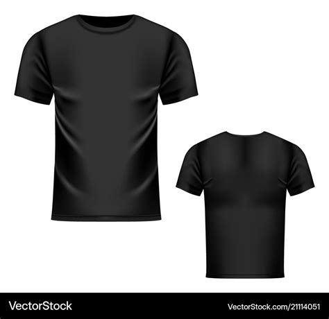 Front And Back Black T Shirt Template