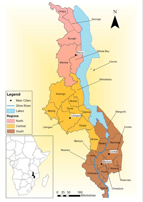 Figure 1 . Map of Malawi (click to enlarge).