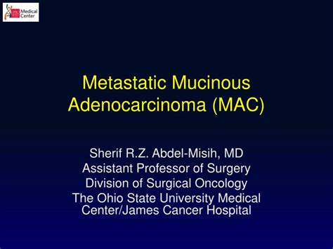 PPT - Metastatic Mucinous Adenocarcinoma (MAC) PowerPoint Presentation ...