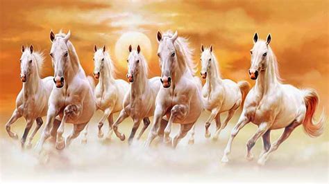 Why Should You Not Miss Having A 7 Running Horse Painting in Vastu ...