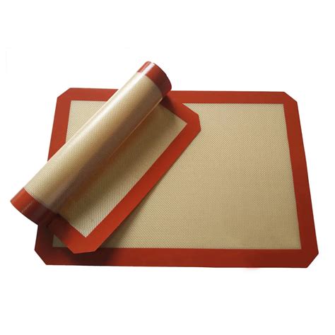 42*29.5cm Non Stick Silicone Baking Mat Pad Fiberglass Rolling Dough ...