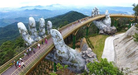 Vietnam's New 'Golden Bridge' Looks Like Something Out Of A Fantasy World