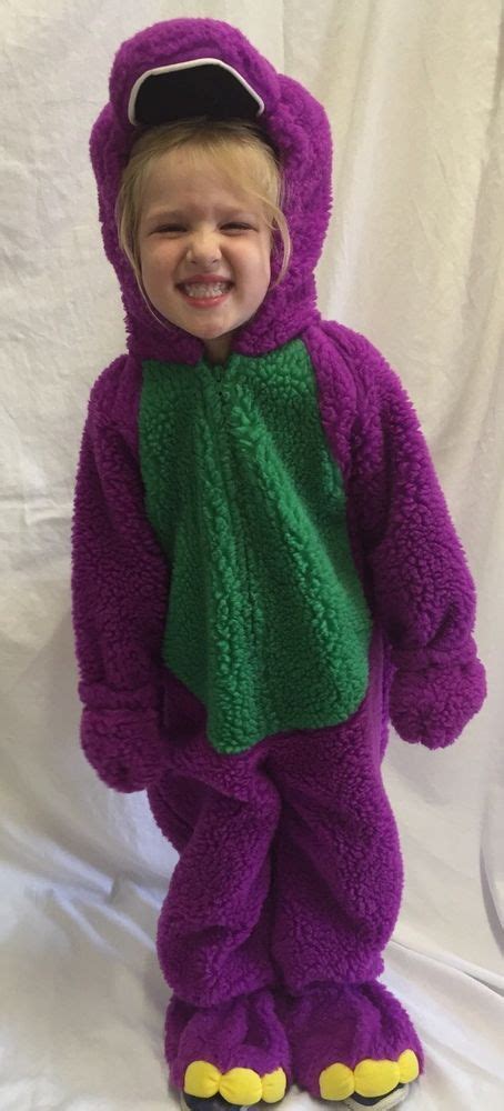 Barney Halloween Costume Purple Dinosaur Children's Plush 3T 4T Girls ...