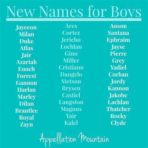 Look Back at 2013: New Names for Boys - Appellation Mountain