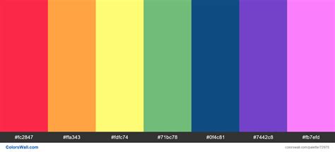 Rainbow colors palette Pantone style | Rainbow colors, Color palette ...