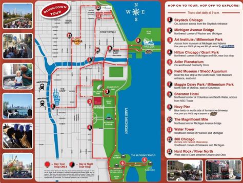 Chicago Attractions Map | FREE PDF Tourist City Tours Map Chicago 2025