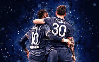 Download wallpapers Neymar and Messi, 4k, 2021, PSG, football stars ...