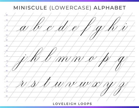 60 A-Z Calligraphy Alphabet Examples (+ Free Worksheets!) — Loveleigh Loops