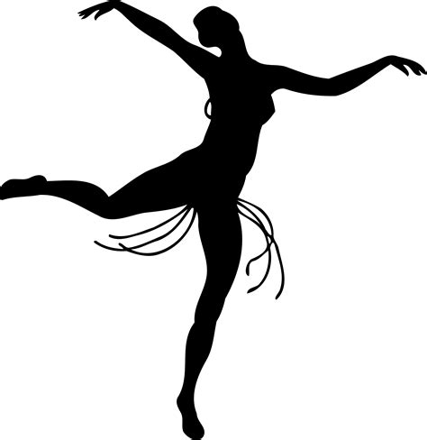 Dancer Silhouette in pose vector clipart image - Free stock photo ...