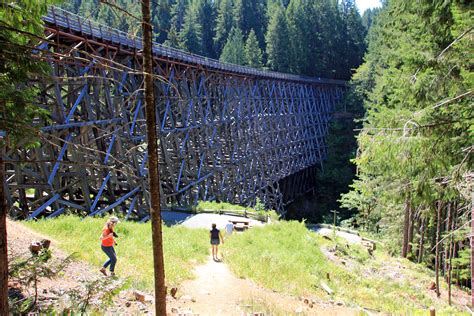 The Kinsol Trestle, on the Cowichan Valley Trail on Vancouver Island ...