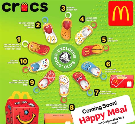 McDonald's Crocs Happy Meal Toys Official Review Complete Set of 10 Toy ...