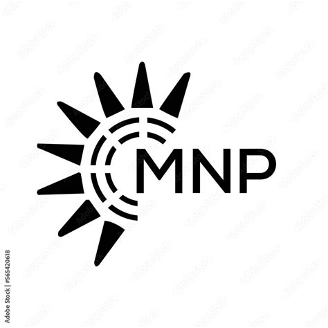 MNP letter logo. MNP image on white background and black letter. MNP ...